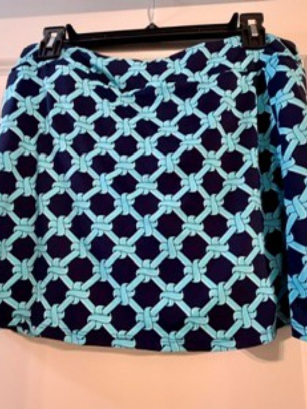 Lulu-B Navy & Turquoise Sea Knot Zip Skort.
